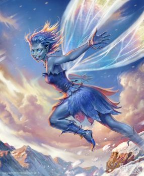 Bluebell Pixie by Igor-Grechanyi Chapter Opener, Artstation Illustration, Fairy Drawings, Pixies Fairies, Pathfinder Rpg, Fairy Pictures, Fairy Artwork, Fantasy Races, Mythological Creatures