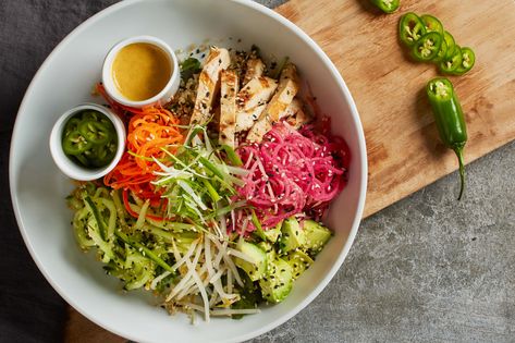 Bahn Mi, California Pizza Kitchen, Power Bowl, California Pizza, Pizza Kitchen, Healthy Restaurant, Power Bowls, Restaurant Dishes, Fast Healthy Meals