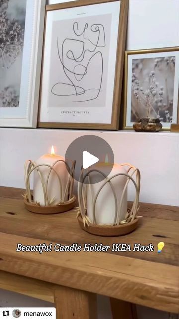 DIY - IKEA | Ikea hacks & ideas on Instagram: "Did you know you can bend wooden skewers after soaking them? Yup and you can make cute DIYs like this candle holder. 💡  Make sure to follow @myikeahacks  for more incredible hacks and home decor inspiration. 🏡✨  Credit : @menawox   ©️ All Rights And Credits Reserved To The Respective Owners  . . . #interiores #boligindretning #boligpluss #boligstyling #boligmagasinetdk #boligmagasinet #bobedre #ikeahack #ikea #ikeahacks #ikeadiy #ikeahome #ikeaideas #ikealover #interiordesign #interiorinspiration #interiorhacks #diy #diyhomedecor #diyideas #diyproject #diyhomedecor #diyideas #diycrafts #home #storage #kitchendesign #kitchen #bedroom #livingroom" Ikea Hacks Ideas, Wooden Skewers, Ikea Hack Ideas, Diy Ikea, Ikea Home, Ikea Diy, Cute Diys, Beautiful Candles, Ikea Hacks