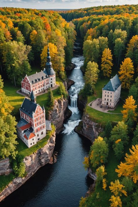 Uncover Hidden Gems in Latvia That Most Tourists Miss! Latvia Nature, Latvia Travel, Medieval Towns, Seaside Park, Serene Nature, Cozy Cafe, Bible Prophecy, Cool Cafe, Medieval Town