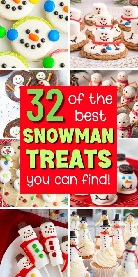 Christmas Treats To Make, Snowman Treats, Snowman Party, Snowman Cupcakes, Treats To Make, Snowman Cake, Themed Food, Winter Treats, Snowflake Cookies