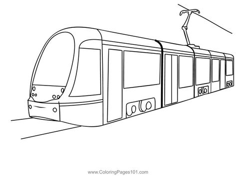 Passenger Tram Coloring Page Summer Drawings, Transportation Crafts, Cute Lockscreens, Japanese Garden, Free Kids, Printable Coloring, Printable Coloring Pages, Coloring Pages For Kids, Coloring Page