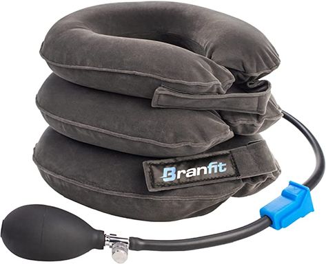 Amazon.com: Cervical Neck Traction Device and Neck Brace by BRANFIT, Adjustable Neck Support and Neck Stretcher for Spine Alignment and Neck Pain Relief, USA Design (Single Neck Brace) : Health & Household Severe Neck Pain, Neck Stretcher, Neck Traction, Spine Alignment, Sore Neck, Neck Brace, Neck Relief, Cervical Traction, Traction Device