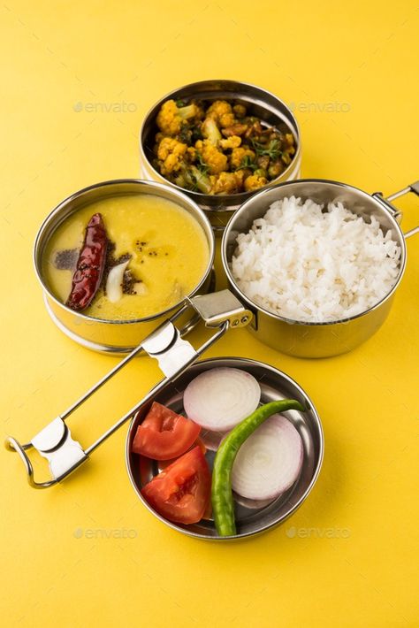 Lunchbox Photography, Indian Lunch Box, House Equipment, Lunch Thali, Tiffin Lunch, Dasara Wishes, Vegetable Lunch, Husband Lunch, Tiffin Service