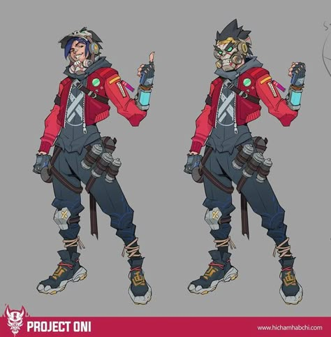 Hicham Habchi on Instagram: "Finally, I can share more art for ONi, a project I worked on for a year. This included a lovely experience leading a new IP’s character style and vision.  Project ONI was a top-down tactical shooter set in a near-future world, designed to be cross-platform.  My role here was to lead the character style and vision of the ONI game. Unfortunately, the game was canceled.  Credits to @kse332 @dashianart @maurobelfiore.art @ashton.li @coreyshills and @envarstudio for some of the concept work shown in the lineup and key art!   #art #characterdesign #artstyle" Punk Character Art, Hicham Habchi, Cyberpunk Concept Art, New Superheroes, Scene Drawing, Key Art, Cyberpunk Character, Concept Art Character, Game Concept Art