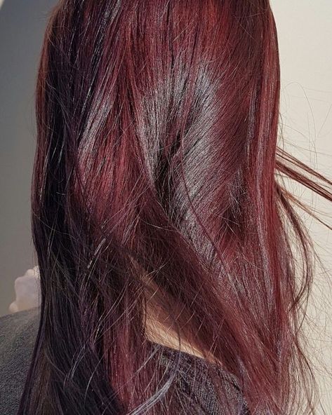 Hair Color Diy At Home, Burgundy Dyed Hair, Hair Diy Color, Black Hair 2023, Hair Dye At Home, Red Henna Hair, Dye Your Hair At Home, Purple Brown Hair, Burgundy Hair Dye