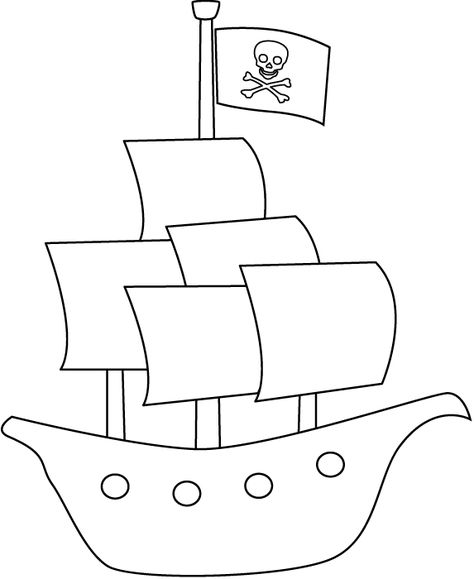 cartoon pirate ship | Pirate ship coloring pages become one of the options from the pictures ... Ship Coloring Pages, Cartoon Pirate Ship, Pirate Quilt, Water Transport, Pirate Coloring Pages, Pirate Activities, Pirate Crafts, Pirate Boats, Sheep Crafts