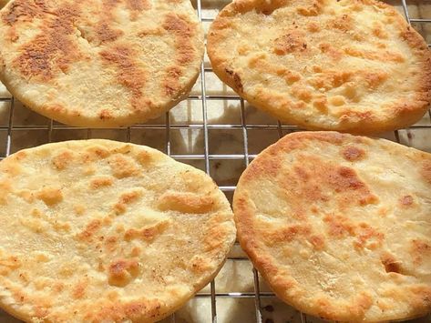 Frying Pan Bread (Skillet Flatbread) - No Yeast Skillet Bread No Yeast, Frying Pan Bread, No Yeast Flatbread, Skillet Flatbread, Fried Flat Bread, Appalachian Cooking, Pan Fried Bread, Frying Pan Recipes, Flatbread Dough