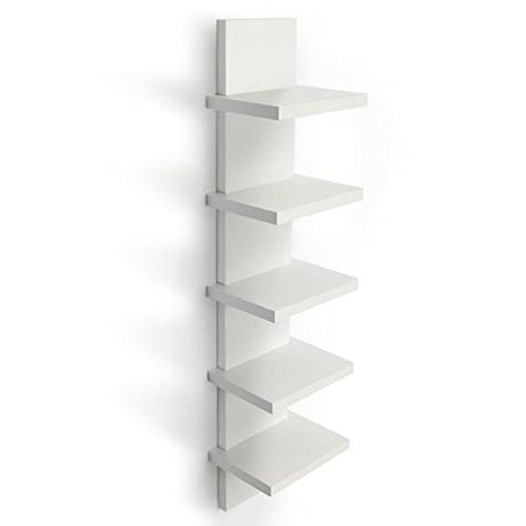 Blueberry Ideas, Vertical Shelving, Shelving Bedroom, Column Shelf, Column Shelves, Room Decor Items, Room Wishlist, Apartment Things, White Wall Shelves