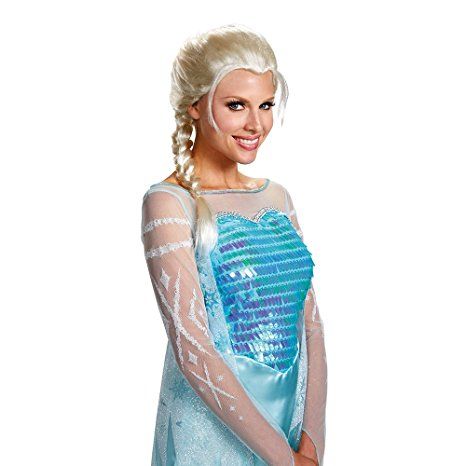 Disguise Women's Elsa Adult Costume Wig, Blonde, One Size Elsa Costume Women, Frozen Halloween Costumes, Elsa Halloween, Elsa Wig, Adult Disney Costumes, Frozen Costume Adult, Couple Halloween Costumes For Adults, Elsa Costume, Frozen Costume