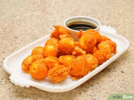 How to Make Kwek Kwek: 15 Steps (with Pictures) - wikiHow Kwek Kwek Recipe, Puri Recipe Indian, Street Food Branding, Quail Egg Recipes, Indian Chaat Recipes, Night Street Food, Filipino Merienda, Too Many Eggs, American Street Food