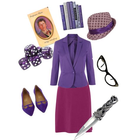 Professor Plum Professor Plum Costume Female, Professor Plum Costume, Professor Plum, Clue Costume, Clue Board, Birthday Themes For Adults, Clue Board Game, Clue Party, Clever Costumes