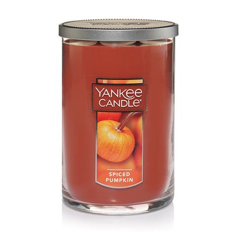 Spiced Pumpkin Large 2-Wick Tumbler Candles - Yankee Candle Candles Yankee, Yankee Candle Fall, Pumpkin Scented Candles, Multiple Candles, Pumpkin Scent, Pumpkin Candle, Autumn Candle, Decor Candles, Spiced Pumpkin