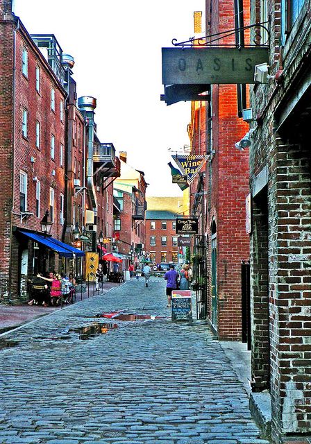 Portland old port Warf St alley Maine Scenery, Maine Architecture, Portland Maine Travel, Maine Trip, Maine New England, Visit Maine, New England Road Trip, Maine Vacation, Maine Travel