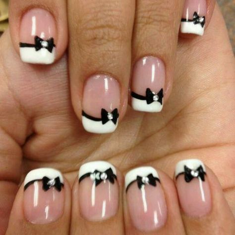 Lazo negro Orange Nails, Manicure Y Pedicure, Fancy Nails, Creative Nails, Manicure E Pedicure, French Manicure, Love Nails, Wedding Nails, Nail Art Design