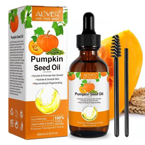 Pumpkin Seed Oil Hair Growth Eyelashes Beard Nails Skin Cold-Pressed Bio Vegan The description of this item has been automatically translated. If you have any questions, please feel free to contact us. Top quality at great prices Directly from Germany Pumpkin Seed Oil Hair Growth Eyelashes Beard Nails Skin Oil Cold Pressed Organic Vegan permanent beauty ... to the shop Observe Ask a Question Item description Purchase Processing Product description pumpkin seed oil 100% natural, organic all-purpose pumpkin seed oil, free of chemicals and dyes. An essential product for hair care, characterized by a rich composition. It contains many microelements and a large number of vitamins. For this reason, pumpkin seed oil is widely used for hair growth at home. Vitamin A: helps strengthen the hair shaf Pumpkin Oil, Cold Pressed Oil, Boost Hair Growth, Pumpkin Seed Oil, Oil For Hair, Cosmetics Ingredients, Pumpkin Seed, Dry Damaged Hair, Stimulate Hair Growth