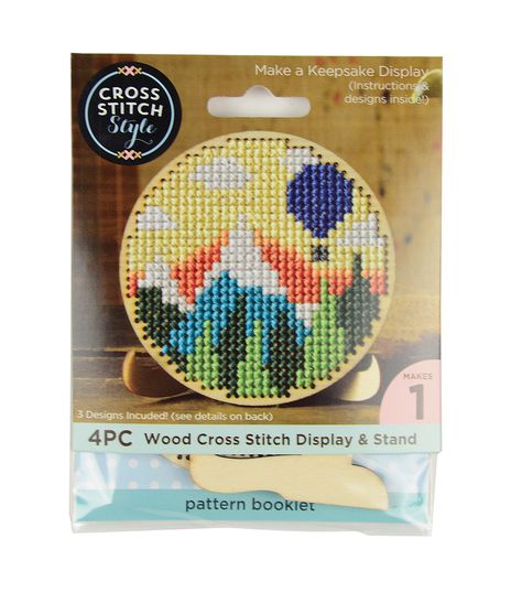 Cross Stitch Style Wood Circle Cross Stitch Display & Stand, Cross Stitch Display, Circle Cross Stitch, Unique Cross Stitch, Display Easel, Wood Crafting, Wood Shapes, Wood Cross, Wood Circles, Cnc Projects