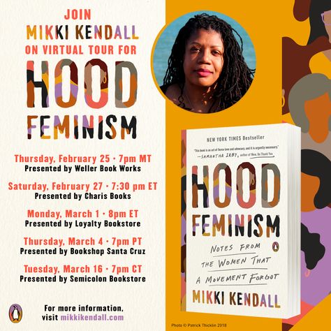 A NEW YORK TIMES BESTSELLER “One of the most important books of the current moment.”—Time “A rousing call to action... It should be required reading for everyone.”—Gabrielle Union, author of We’re Going to Need More Wine “A brutally candid and unobstructed portrait of mainstream white feminism.” —Ibram X. Kendi, author of How to Be an Antiracist HOOD FEMINISM is a potent and electrifying critique of today’s feminist movement announcing a fresh new voice in black feminism Hood Feminism, White Feminism, Black Feminism, Feminist Movement, Book Works, Book Tour, Gabrielle Union, Penguin Random House, Call To Action