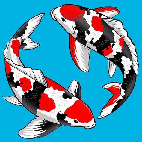 Ikan Koi Art, Ikan Koi, Koi Art, Koi Fish, Abstract Art Painting, Koi, Premium Vector, Graphic Resources, Abstract Art