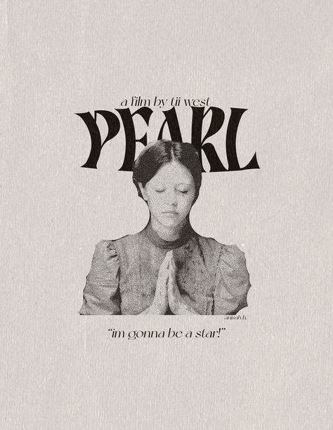 Pearl Movie Poster, Pearl Movie, Pearl Fanart, Mia Goth, Goth Wallpaper, Dorm Posters, Pink Posters, Black And White Posters, Room Posters