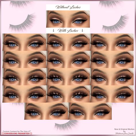 Luxury Lashes Vol.1 - The Sims 4 Create a Sim - CurseForge Sims Nails, Sims 4 Eyelashes, Sims 4 Piercings, Sims 4 Tattoos, Sims 4 Cc Eyes, Bottom Lashes, Sims 4 Makeup, Sims Packs, Sims 4 Cas Mods