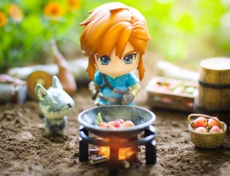 Link Nendoroid, Hyrule Compendium, Nendoroid Photography, Recipe Chart, Toy Pictures, Princesa Zelda, Zelda Botw, Toy Photography, Link Zelda