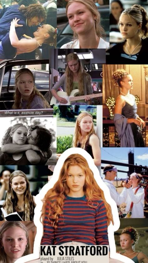 Katarina Stratford Aesthetic, Kate Stratford, Katarina Stratford, Kat Stratford, Movie Collage, Julia Stiles, Heath Ledger, Good Movies To Watch, Foto Ideas Instagram