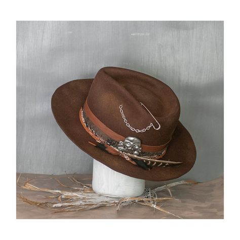 Diy Hatbands, Cowboy Hat Design, Hat Burning, Custom Cowboy Hats, Custom Made Hats, Felt Cowboy Hats, Painted Hats, Soft Hats, Distressed Hat