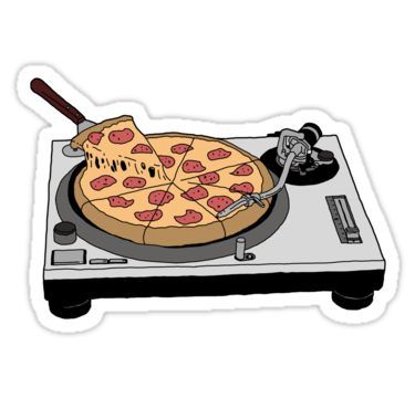 Record Sticker, Food Sticker, Pizza Art, Preppy Stickers, Tumblr Stickers, Sticker Template, Hydroflask Stickers, Food Stickers, A Pizza