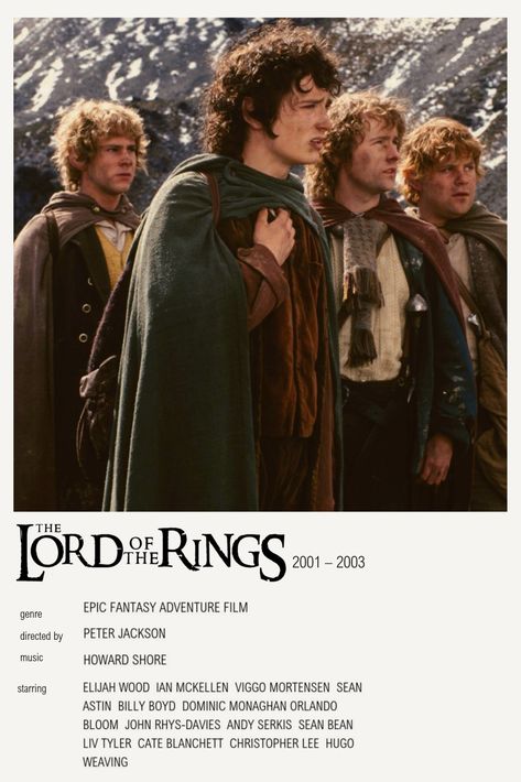 Minimalistic movie poster of LOTR trilogy from 2001 - 2003 The Lord Of The Rings Poster, Lord Of The Rings Minimalist, Lotr Poster, Lord Of The Rings Movie, Beautiful Movies, Lotr Trilogy, The Weeknd Albums, Billy Boyd, Howard Shore