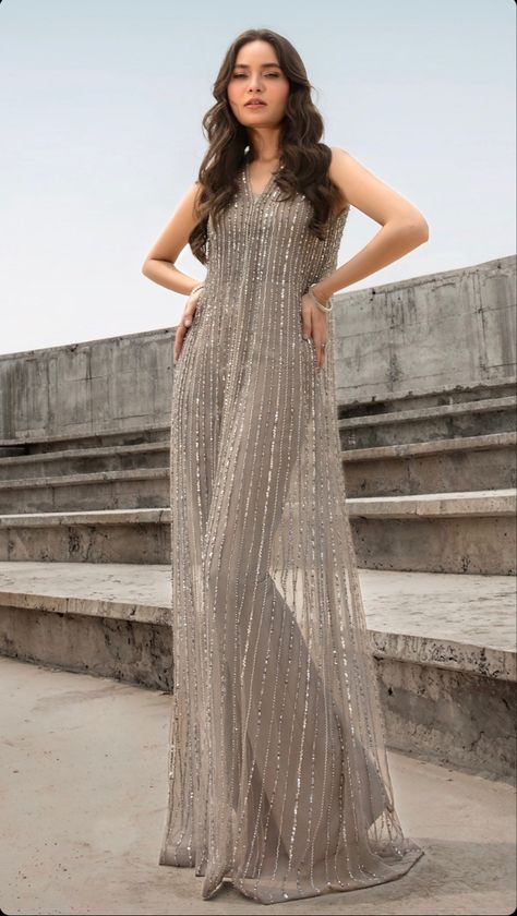 Shimmer Gowns, Modern Lehenga, Shoaib Malik, Net Shirt, Indian Bridesmaid Dresses, Grey Gown, Indo Western Gown, Sangeet Outfit, Raw Silk Lehenga