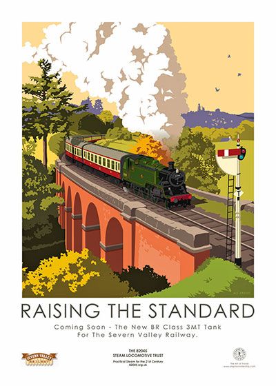 The 82045 Steam Locomotive Trust - SVR Wiki Ribblehead Viaduct, Train Illustration, London Transport Museum, The Barbican, Transport Museum, Train Posters, Railway Posters, Train Art, Retro Travel Poster