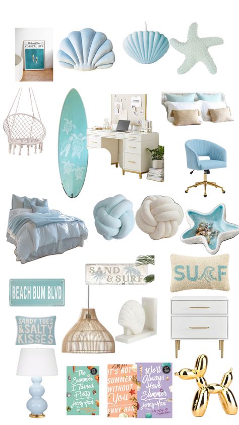 Surf Room Decor, Coastal Room Decor, Ocean Room Decor, Summer Room Decor, Room Wishlist, Beach Room Decor, Surf Room, Beachy Room Decor, Summer Room