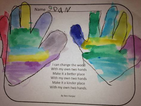 The Kindergarten Teacher: With My Own Two Hands for MLK Day. Mlk Preschool, Martin Luther King Jr Crafts, Mlk Crafts, Mlk Activities, Martin Luther King Activities, Martin Luther King Jr Activities, January Kindergarten, Mlk Jr Day, Sharon White