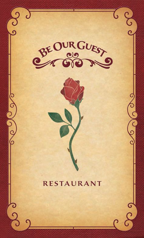 Beauty and the Beast" - Belle and Phillipe. Description from pinterest.com. I searched for this on bing.com/images Be Our Guest Restaurant, Restaurant Menu Covers, Menu Art, Disney Dinner, Be Our Guest, Menu Cover, Disney Magic Kingdom, Dinner Themes, Family Movie Night