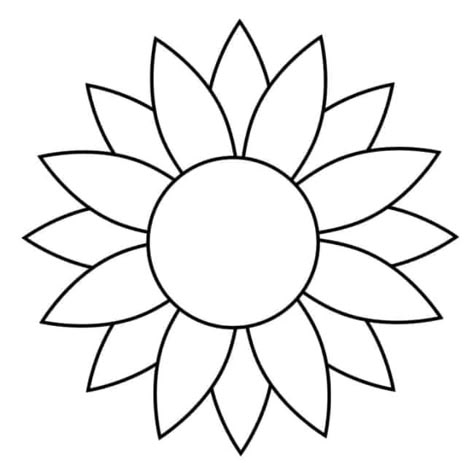 Flower Templates Printable Free, Sunflower Sketches, Sunflower Template, Sunflower Stencil, Shamrock Template, Sunflower Coloring Pages, Flower Templates Printable, Sunflower Images, Flower Pattern Drawing