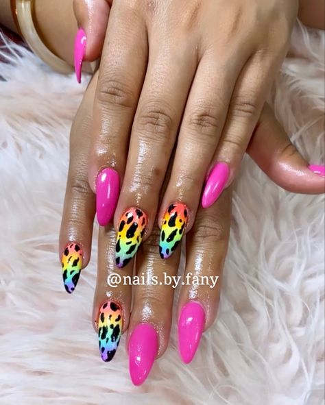 Rainbow Cow Print Nails, Rainbow Cow Print, Cow Print Nails, Cow Nails, Print Nails, Rainbow Nails, Cow Print, Cow, Nail Art