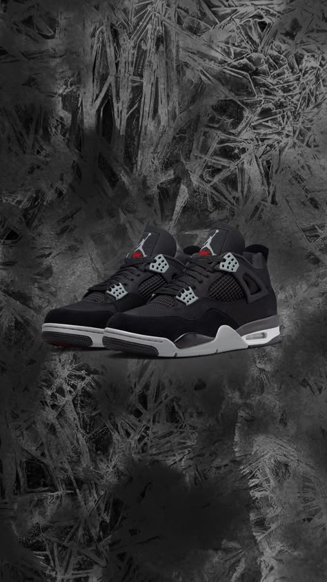 Air Jordan 4 Black Canvas, Black Canvas Jordan 4, Jordan 4 Wallpaper, Jordan 4 Canvas, Shoe Wallpapers Iphone, Jordan 4 Collection, Jordan 4 Black Canvas, Jordan Gift, Jordan 4 Black