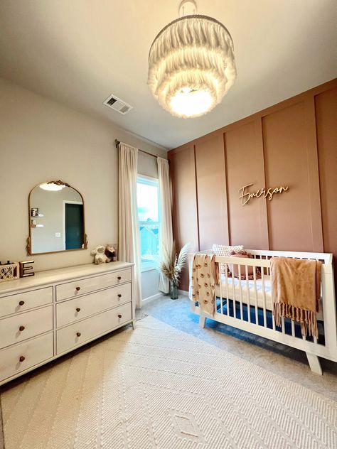 Neutral nursery, baby girl nursery, nursery accent wall Neutral And Gold Nursery, Rust Accent Wall Nursery, Beige And Gold Nursery, Wooden Accent Wall Nursery, Mauve And Gold Nursery, Dusty Pink Nursery Wall, Dusty Pink Accent Wall Nursery, Dusty Rose Boho Nursery, Desert Rose Nursery