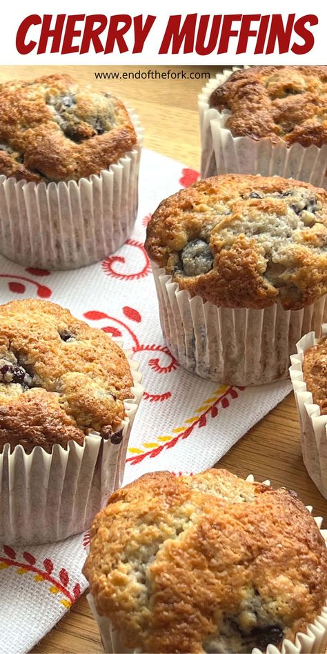 Dried Cherry Muffins Recipes, Frozen Cherry Muffins, Black Cherry Muffins, Cherry Muffins With Frozen Cherries, Cherry Muffins Recipes, Dried Cherry Muffins, Cherry Oatmeal Muffins, Assorted Muffins, Cherry Bread Recipe