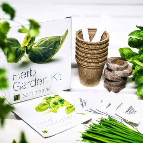 Plant Theatre Herb Garden Seed Kit Gift Box - 6 Different Herbs to Grow ** Want to know more, click on the image.-It is an affiliate link to Amazon. Plant Packaging Ideas, Gardening Kit Gift, Decorating With Plants Indoors, Seeds Packaging, Plant Theatre, Plant Gift Ideas, Diy Photo Holder, Plant Packaging, Glow And Grow