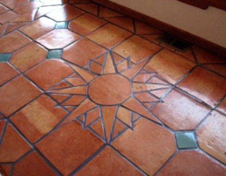 Tile Saltillo Floor, Mexican Tile Floor, Saltillo Tile Floor, Terra Cotta Tile, Hacienda Style Homes, Saltillo Tile, Terracotta Floor, Mexican Home, Spanish Style Home