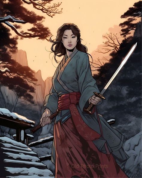 Woman Samurai, Onna Bugeisha, Samurai Drawing, Female Samurai, Japanese Warrior, Samurai Art, Japanese Characters, Samurai Warrior, Arte Inspo