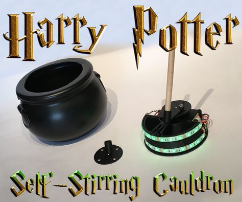 With the release of J.K. Rowling's The Cursed Child and the recent Harry Potter themed Wizarding contest here on Instructables, there has never been a better time to create my first Harry Potter themed project. All I needed was an inspirational idea.Fortunately my girlfriend came up with the wonderful suggestion of making the self-stirring cauldron. It was something that immediately captured my imagination and to my surprise there wasn't an Instructable for one, so I started work on it right... Harry Potter Floating Potion, Harry Potter Cauldron Diy, Self Stirring Cauldron, Harry Potter Crafts Diy, Diy Harry Potter Decor, Cauldron Ideas, Harry Potter Decorations Diy, Harry Potter Cauldron, Hogwarts Decor