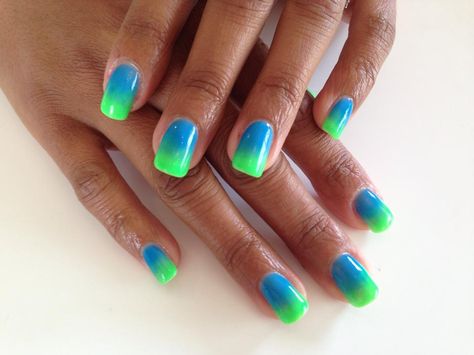 Overlay Ombre Nails, Ombre Dip Powder Nails Tutorial, Seahawks Nails, Ombre Nail Colors, Nails 23, Ombre Gel Nails, Gel Nails Long, Spirit Fingers, Cruise Nails