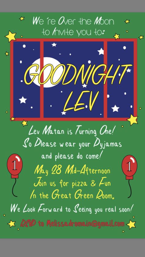 Goodnight Moon Party, Goodnight Moon Birthday Party, Moon First Birthday, Moon Birthday, First Birthday Invite, Goodnight Moon, Moon Party, Bday Party Theme, Good Night Moon