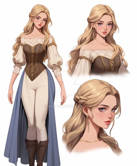 Fest Outfits, Medieval Clothing, Fantasy Dress, Fantasy Clothing, Fantasy Fashion, Dnd Characters, Character Outfits, Character Portraits, Art Journals