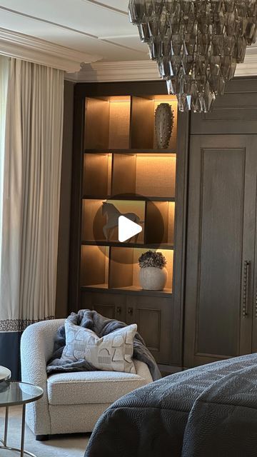 Shauna Kelly Interiors on Instagram: "In this luxurious bedroom we seamlessly integrated the custom cabinetry with secret doors leading into the clients walk-in wardrobe….#design #wardrobe #bedroomdecor #design #designer #luxuryhomes #shaunakellyinteriors #bed #interiordesigner" Shauna Kelly Interiors, Interiors Bedroom, Secret Doors, Luxury Wardrobe, Secret Door, Design Wardrobe, Luxurious Bedroom, Walk In Wardrobe, Wardrobe Design