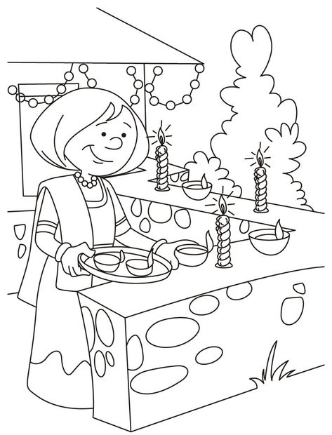 Diwali Coloring Pages (5) Diwali Coloring Pages, Diwali Drawings, Diwali Festival Drawing, Diwali Colours, Diwali For Kids, Scene Pictures, Diwali Painting, Diwali Drawing, Diwali Images