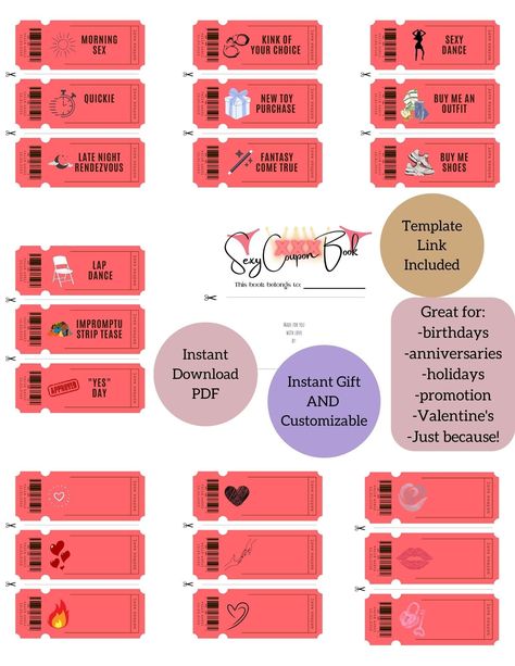 Home Made Coupons, Printable Coupons Template, Coupon Books For Boyfriend, Coupon Book Diy, Birthday Couple, Boss Queen, Romantic Games, Christmas Coupons, Coupons For Boyfriend